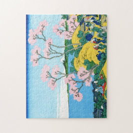 Kalla orientaliska japanska Hokusai Fuji View Pussel