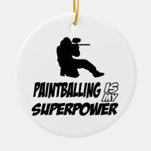 Kalla Paintballdesigner Julgransprydnad Keramik