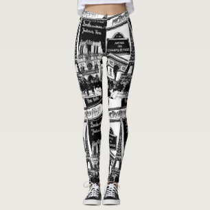 Kalla Paris för Collagefotoillustrationer siktar Leggings