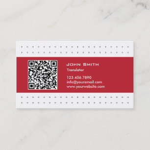 Kalla QR kodifierar den röda Visitkort