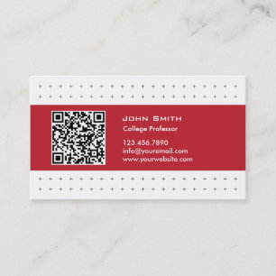 Kalla QR kodifierar den röda Visitkort