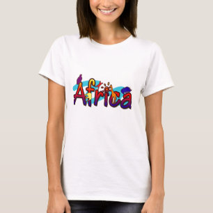 Kalla & roliga safarikvinna t-skjortor för t-shirt