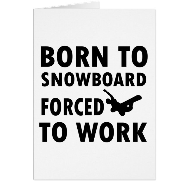Kalla Snowboardingdesigner Hälsningskort (Framsidan)