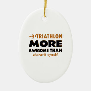 Kalla Triathlondesigner Julgransprydnad Keramik