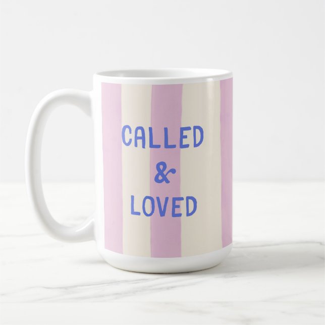 Kallad & Älskad Modern Kristen Tro Citat Söt Kaffemugg (Vänster)