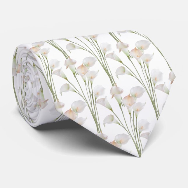 kallalilja blommor mönster slips (Rullad)
