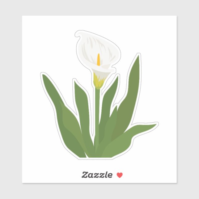 Kallalilja Blomsticker Klistermärken (Ark)