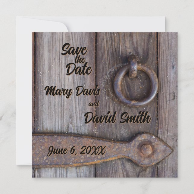 Källardörrshandtag Bröllop Spara Datumet (Framsida)