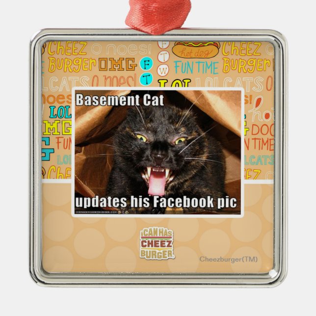 Källarekatt Julgransprydnad Metall (Framsidan)