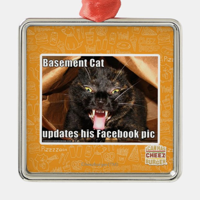 Källarekatt Julgransprydnad Metall (Framsidan)