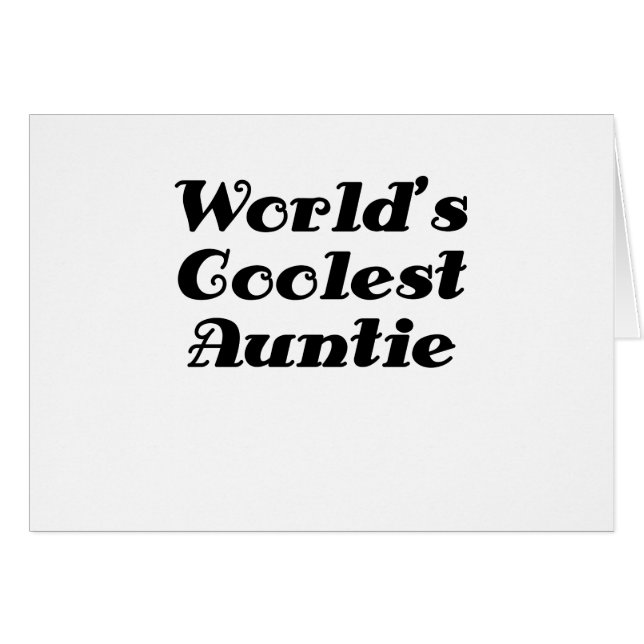 Kallast Auntie för världar Hälsningskort (Framsidan Horizontal)