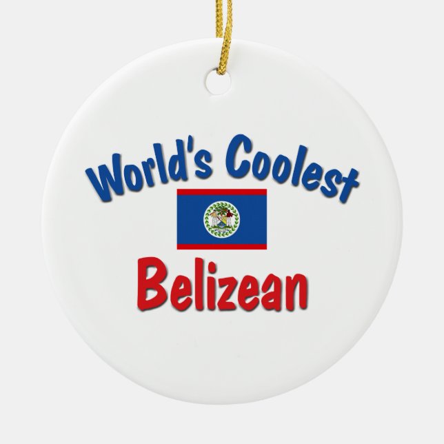 Kallast belizier julgransprydnad keramik (Framsidan)