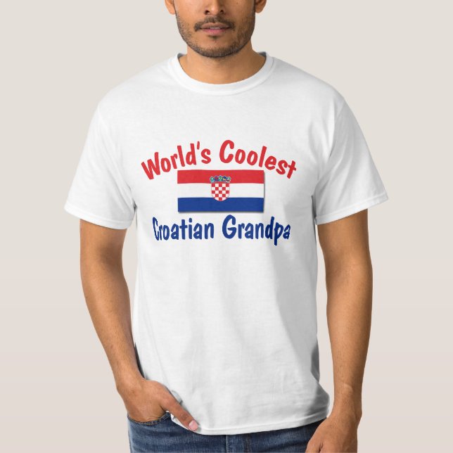 Kallast kroatisk morfar tee shirt (Framsida)