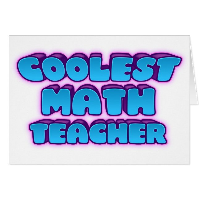 kallast mathlärare hälsningskort (Framsidan Horizontal)