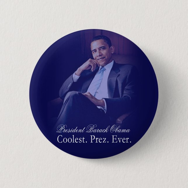 Kallaste Barack Obama -. President. Ever. Knapp (Framsida)