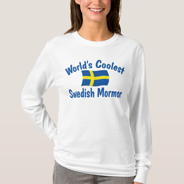 Kallaste svenska Mormor T-shirt (Framsida)