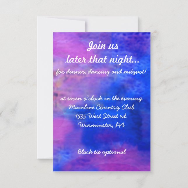 Kallat till Torah Bat mitzvah Party Card Inbjudningar (Framsida)