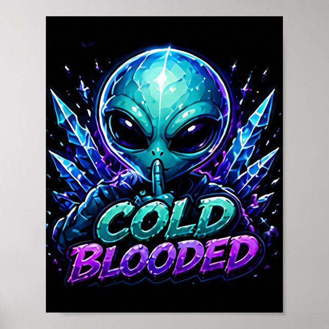 Kallblodig Alien Emote Affisch (Framsidan)