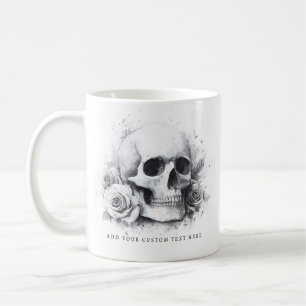 Kalle med rosor akvarellmålning kaffemugg