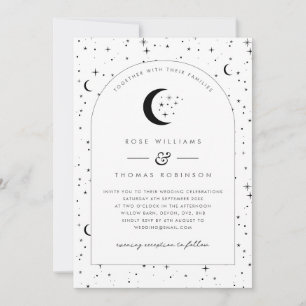 Kallelse till kelestial Arched Wedding Inbjudningar