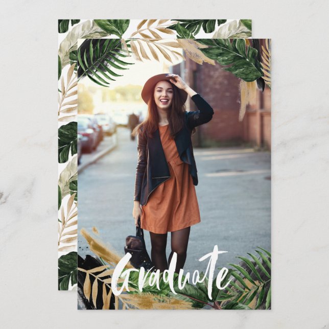 Kallelsefest för Tropical studenten (Fram/baksida)