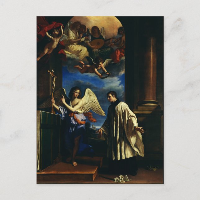 Kallelsen av Sankt Aloysius Luigi Gonzaga Vykort (Framsida)