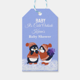 Kallet Babykläder för Penguin Winter Snö Presentetikett