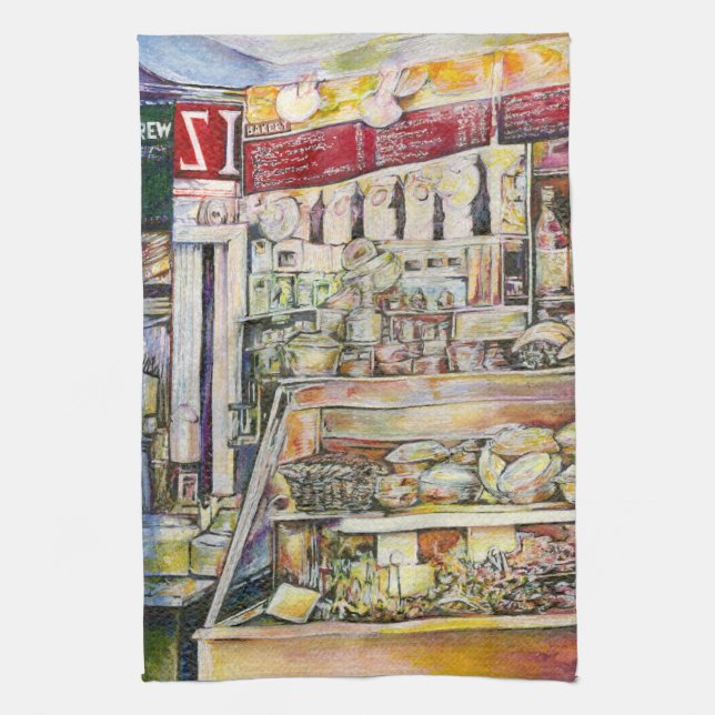 Kallet Bläddra i en Hett Deli Kökshandduk (Vertikal)