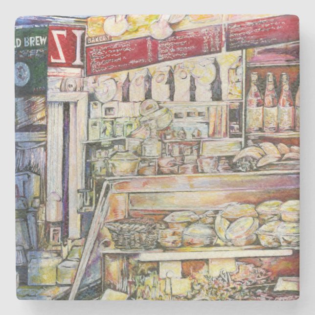 Kallet Bläddra i en Hett Deli Stenunderlägg (Framsidan)