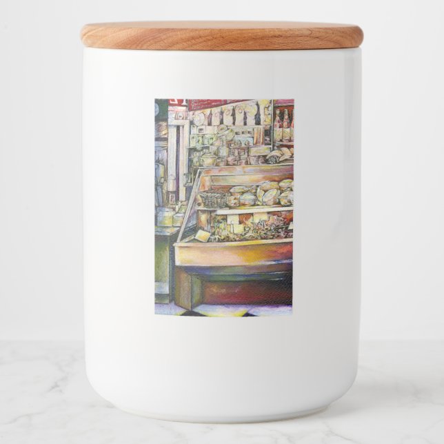 Kallet bryts i en Hett Deli Mat Etikett (Framsida)