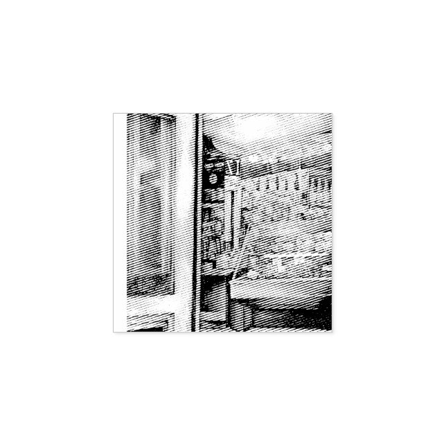 Kallet bryts i en Hett Deli Stämpel (Tryck)