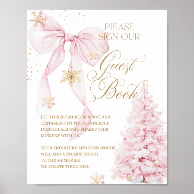 Kallet Gäst Bok Rosa Bow utanför babyskor Poster (Framsidan)
