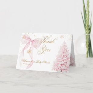 Kallet rosa Bow utanför Flicka Shower Tack Kort