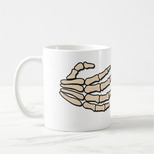 Kallet Skeleton Händer till Bone Coffee Mugg
