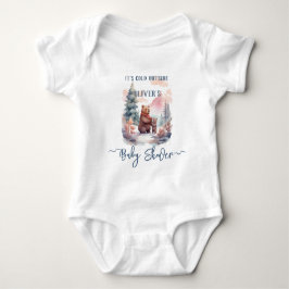 Kallet utanför vinter-skogen Bears Baby Shower T Shirt