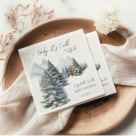 Kallet utanför Winter Wonderland Gender Neutral Pappersservett