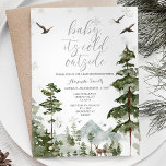 Kallet Winter Forest Gräs Träd utanför babyskaren  Inbjudningar<br><div class="desc">Kallet Winter Forest Gräs Träd utanför babyskaren utanför</div>