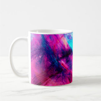 Kallets multifärgad, vacker futuristiska mönster.  kaffemugg