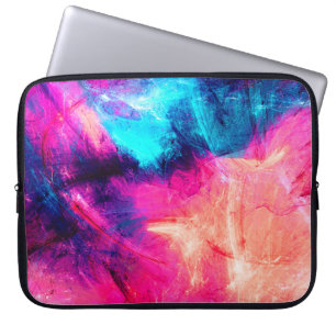 Kallets multifärgad, vacker futuristiska mönster. laptop fodral