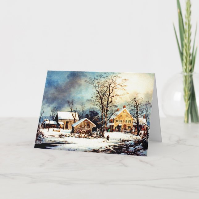 Kallets snömorgon helgkort (Framsida)