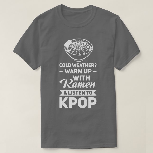 Kallets vädernyanser och lyssna på popkpop merch t shirt (Design framsida)