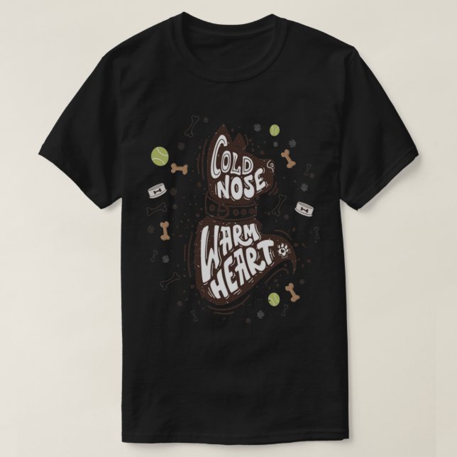 kallets varmhjärta i näsan t shirt (Design framsida)