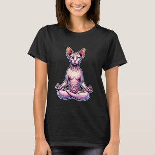 Kallhudad kattälskare Sphynx Katt Yoga T Shirt