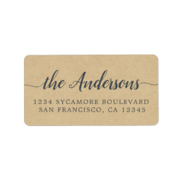 Kalligraffamiljen Namn Kraft Papprare Returadress Adressetikett