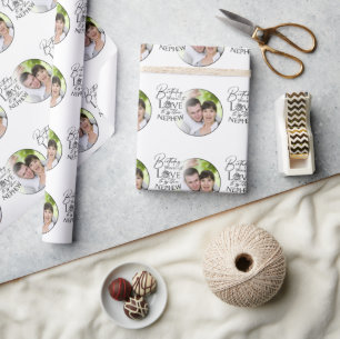 Kalligrafi Anpassad Foto Födelsedag För Brorson Presentpapper