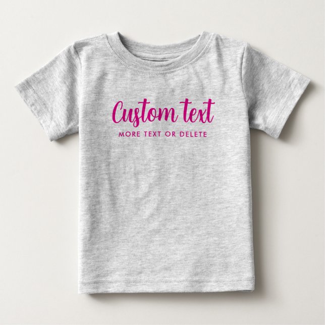 Kalligrafi Anpassad Text Bildmall Heathergrå T Shirt (Framsida)