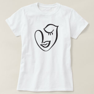 Kalligrafi Ansikte T-Shirt