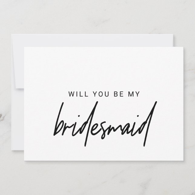 Kalligrafi är min bridesmaid. inbjudningar (Framsida)