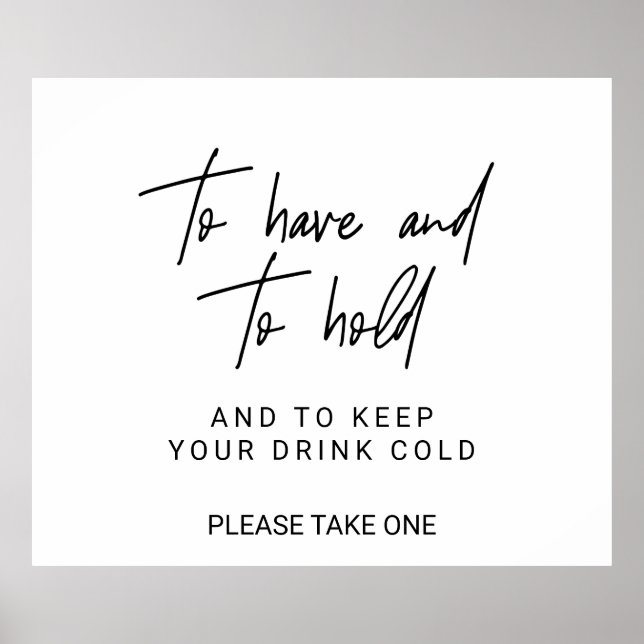 Kalligrafi att ha och att ha signatur poster (Framsidan)