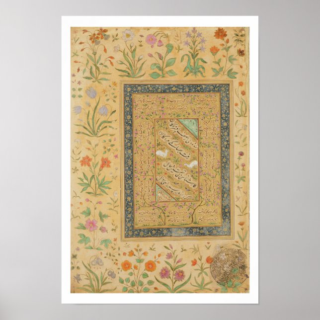 Kalligrafi av den iranske befälhavaren Ali al-Mash Poster (Framsidan)